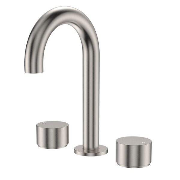 Kaya Round Hob Set, Round Taps, Brushed Nickel