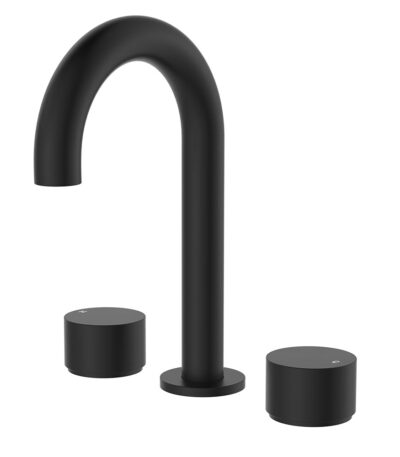 Kaya Round Hob Set, Round Taps, Matte Black