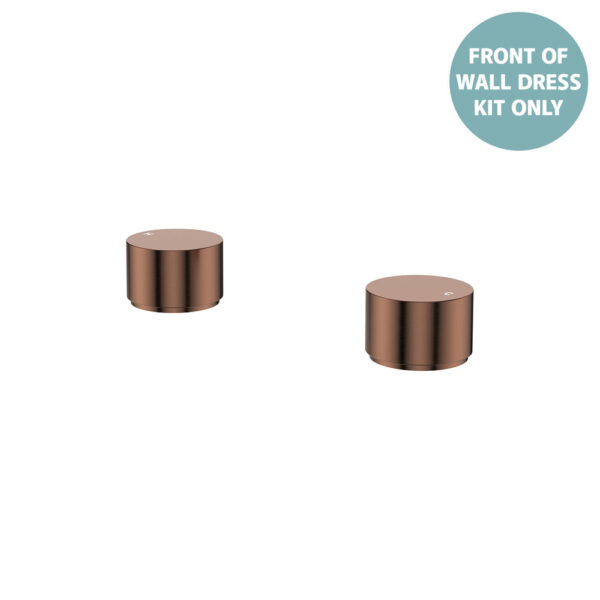 Kaya Round Hob Taps, Dress Kit, Brushed Copper