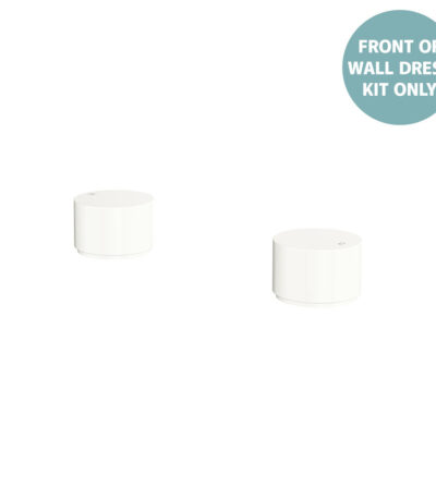 Kaya Round Hob Taps, Dress Kit, Matte White