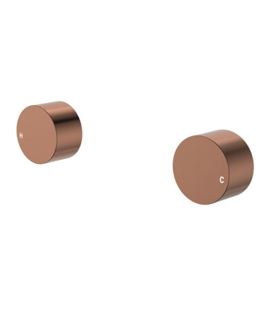Kaya Round Wall Taps, Brushed Copper