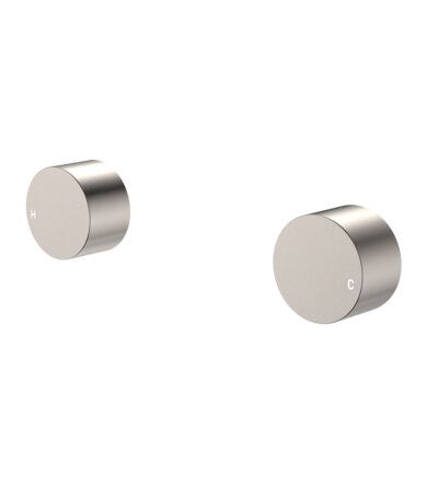 Kaya Round Wall Taps, Brushed Nickel