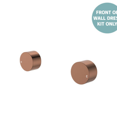 Kaya Round Wall Taps, Dress Kit, Brushed Copper
