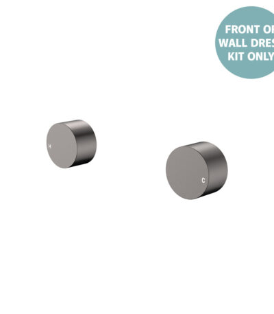 Kaya Round Wall Taps, Dress Kit, Gun Metal