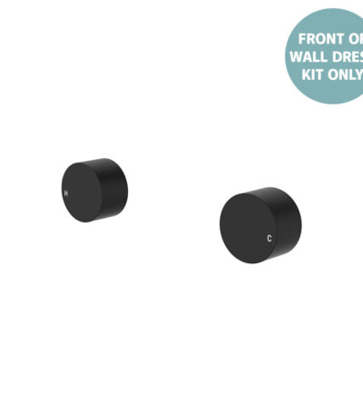 Kaya Round Wall Taps, Dress Kit, Matte Black