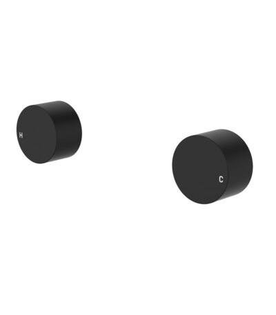 Kaya Round Wall Taps, Matte Black