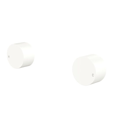 Kaya Round Wall Taps, Matte White
