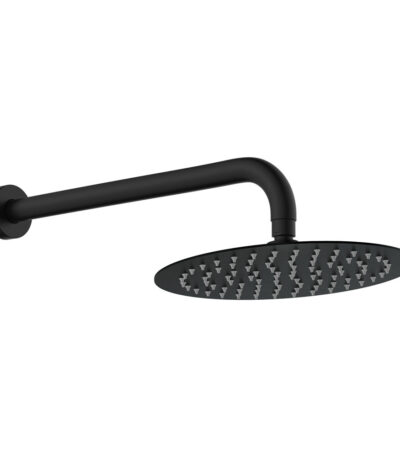 Kaya Shower Arm Set, Matte Black