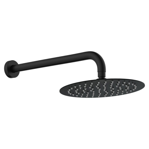 Kaya Shower Arm Set, Matte Black