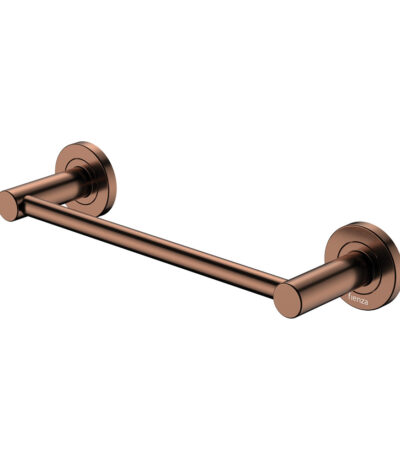 Kaya Single Towel Rail, 300mm, Brushed Copper