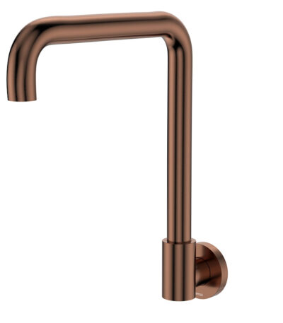 Kaya Squareline Wall Swivel Outlet Set, Brushed Copper