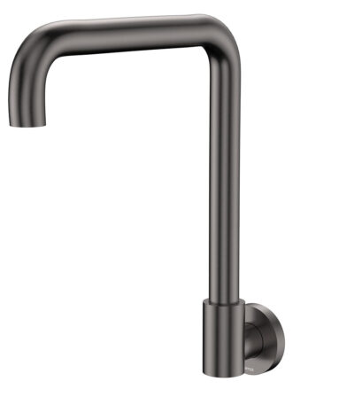 Kaya Squareline Wall Swivel Outlet Set, Gun Metal