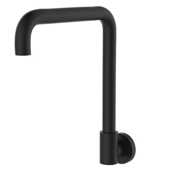 Kaya Squareline Wall Swivel Outlet Set, Matte Black