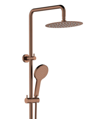 Kaya Twin Shower, Brushed Copper