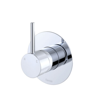 Kaya Up Wall Mixer, Large Round Plate, Chrome
