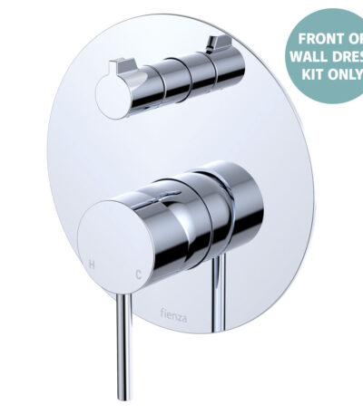 Kaya Wall Diverter Mixer Dress Kit, Large Round Plate, Chrome