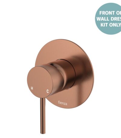 Kaya Wall Mixer Dress Kit, Large Round Plate, Brushed Copper
