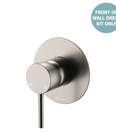 Kaya Wall Mixer Dress Kit, Large Round Plate, Brushed Nickel