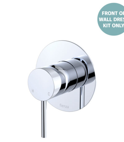 Kaya Wall Mixer Dress Kit, Large Round Plate, Chrome