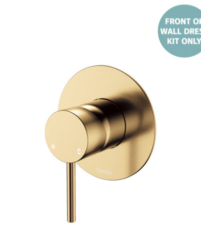 Kaya Wall Mixer Dress Kit, Large Round Plate, Urban Brass