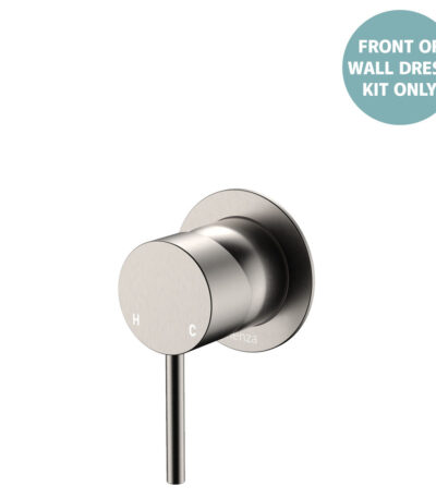 Kaya Wall Mixer Dress Kit, Small Round Plates, Brushed Nickel