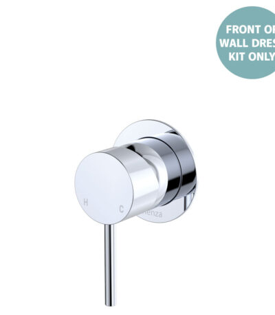 Kaya Wall Mixer Dress Kit, Small Round Plates, Chrome