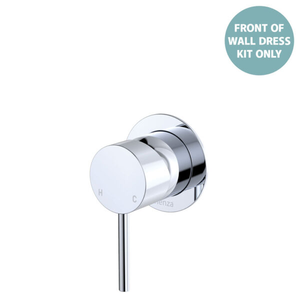 Kaya Wall Mixer Dress Kit, Small Round Plates, Chrome
