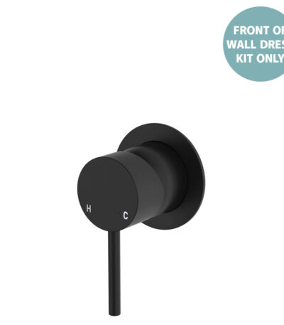 Kaya Wall Mixer Dress Kit, Small Round Plates, Matte Black