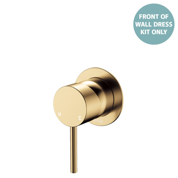 Kaya Wall Mixer Dress Kit, Small Round Plates, Urban Brass