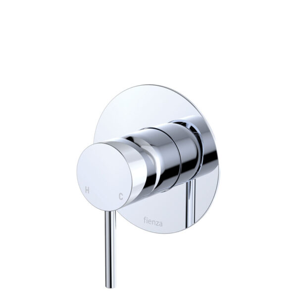 Kaya Wall Mixer, Large Round Plate, Chrome