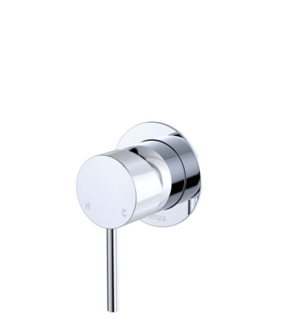 Kaya Wall Mixer, Small Round Plate, Chrome