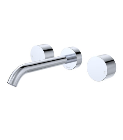 Kaya Wall Set, Round Taps, 180mm Outlet, Chrome