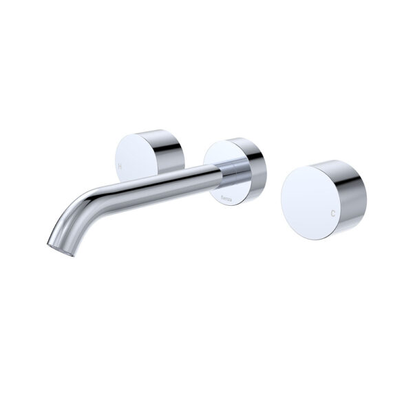 Kaya Wall Set, Round Taps, 180mm Outlet, Chrome