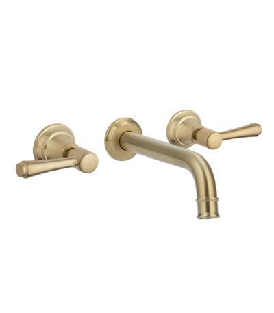 Kingsley Assembly Taps & Spout Set - Brushed Brass