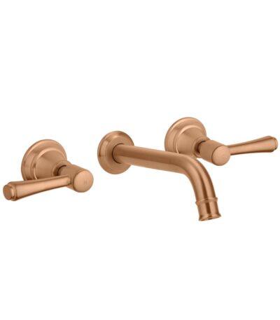 Kingsley Assembly Taps & Spout Set - Brushed Copper