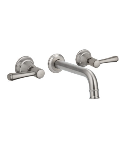 Kingsley Assembly Taps & Spout Set - Brushed Nickel