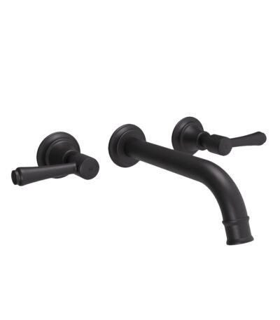 Kingsley Assembly Taps & Spout Set - Matte Black