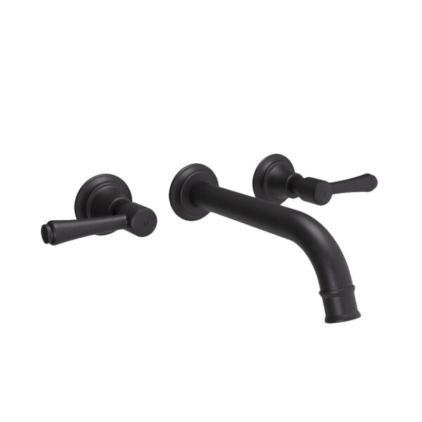 Kingsley Assembly Taps & Spout Set - Matte Black