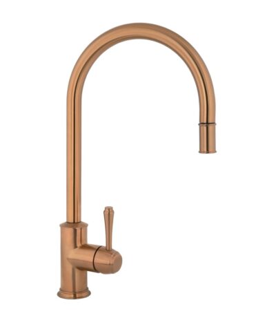 Kingsley Commercial Pull-Out Kitchen Mixer - Brushed Copper