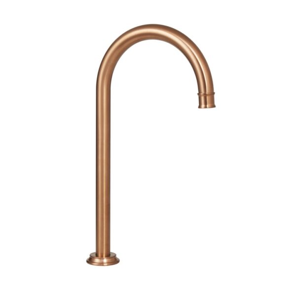 Kingsley Gooseneck Swivel Hob Spout - Brushed Copper