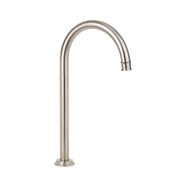 Kingsley Gooseneck Swivel Hob Spout - Brushed Nickel