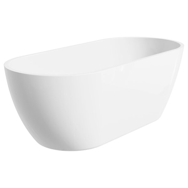 Koko Freestanding Acrylic Bath, 1680mm, Gloss White