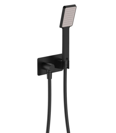 Koko Hand Shower, Rectangular Plate, Matte Black