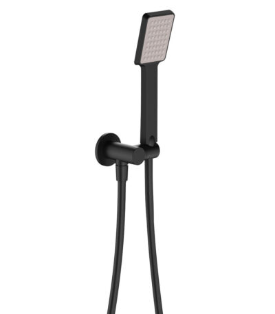 Koko Hand Shower, Round Plate, Matte Black