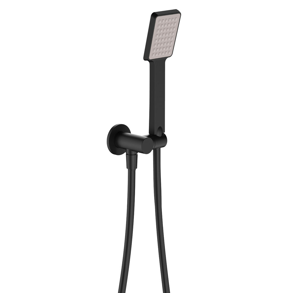 Koko Hand Shower, Round Plate, Matte Black