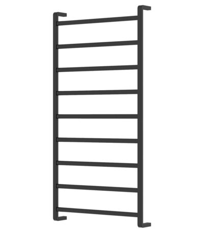 Koko Heated Towel Rail, 600 x 1200mm, Matte Black