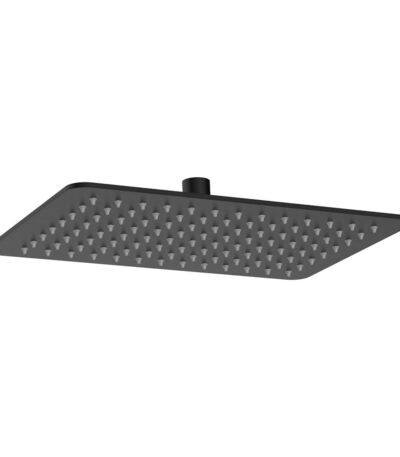 Koko Rectangular Shower Head, Matte Black