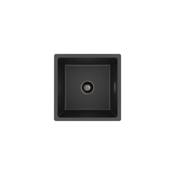 Kuro Granite 33L Single Bowl Kitchen Sink, Matte Black
