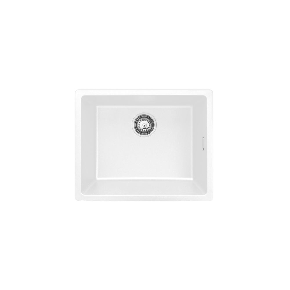 Kuro Granite 38L Single Bowl Kitchen Sink, Matte White