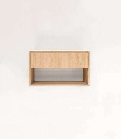 Kyah 1-Drawer with Shelf 900mm - Pure Oak - 1 Cut-Out